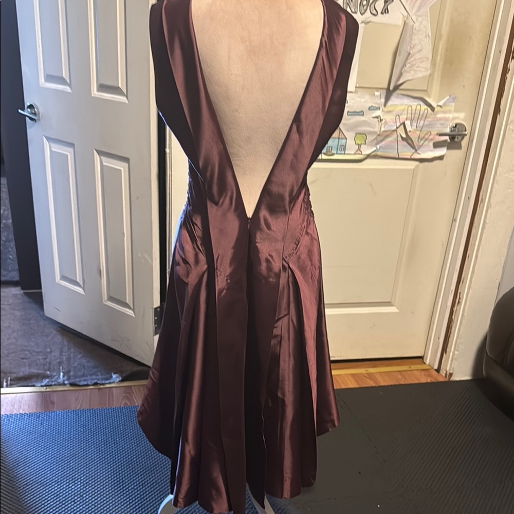 Elegant Plum Sleeveless Dress